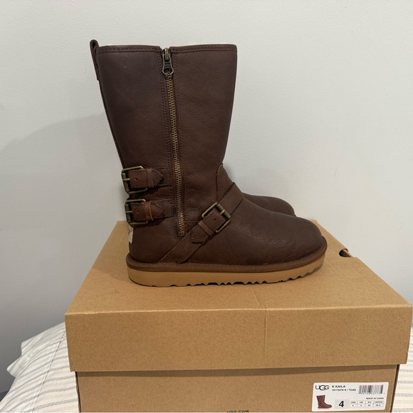 New with box!UGG Kaila Boots Brown Size 4 - Picture 2 of 9